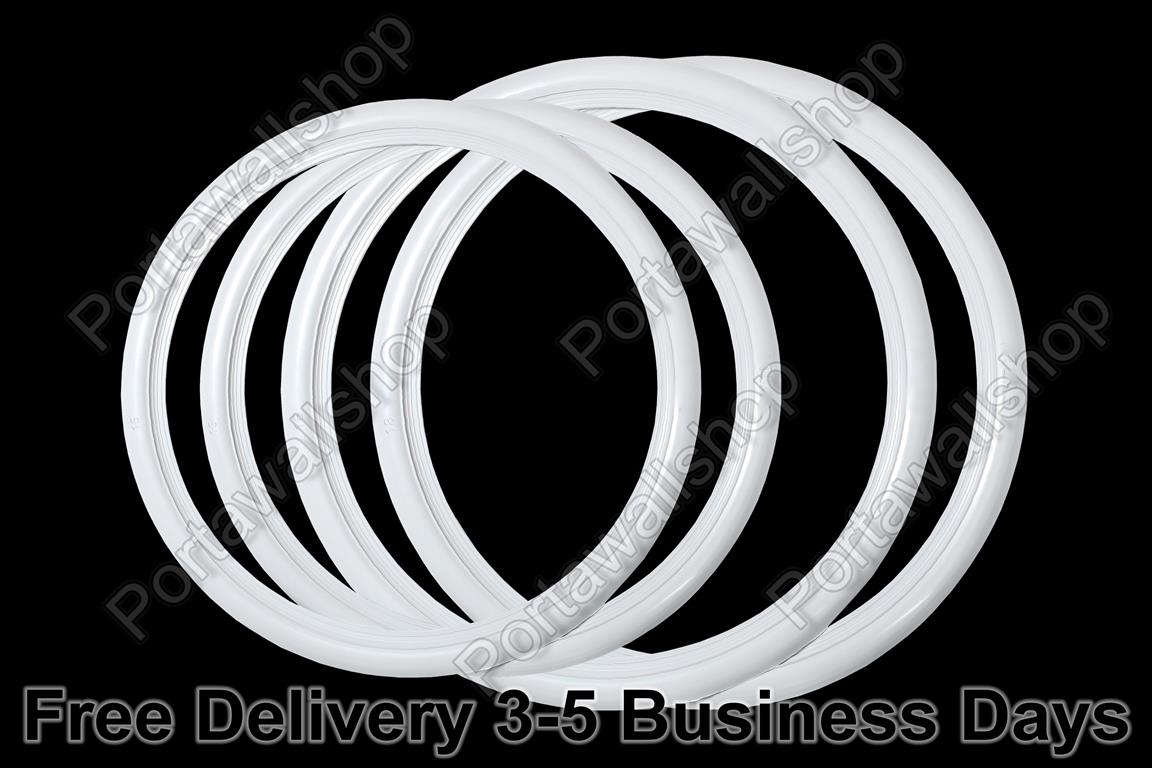 thumbnail image 2 of Atlas 16-Inch Motorcycle Whitewall Tire Insert Kit (4-Piece) - Universal Portawall Style For Classic Bikes 2 of 5